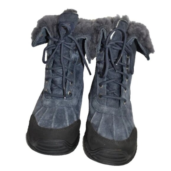 NWT $280 UGG Women's Adirondack III Boot WATERPROOF SUEDE BLUE 8 US (DC10) - Picture 2 of 6